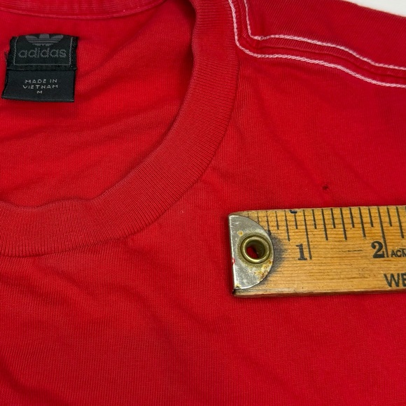 Adidas Originals Red Trefoil Logo T-Shirt Men’s Medium - Picture 3 of 4